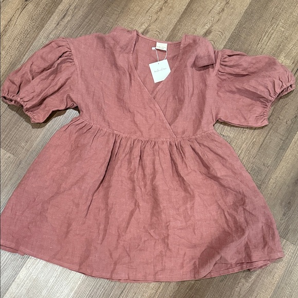 Marlow and Mae harp dress in the color cherry - Picture 2 of 8